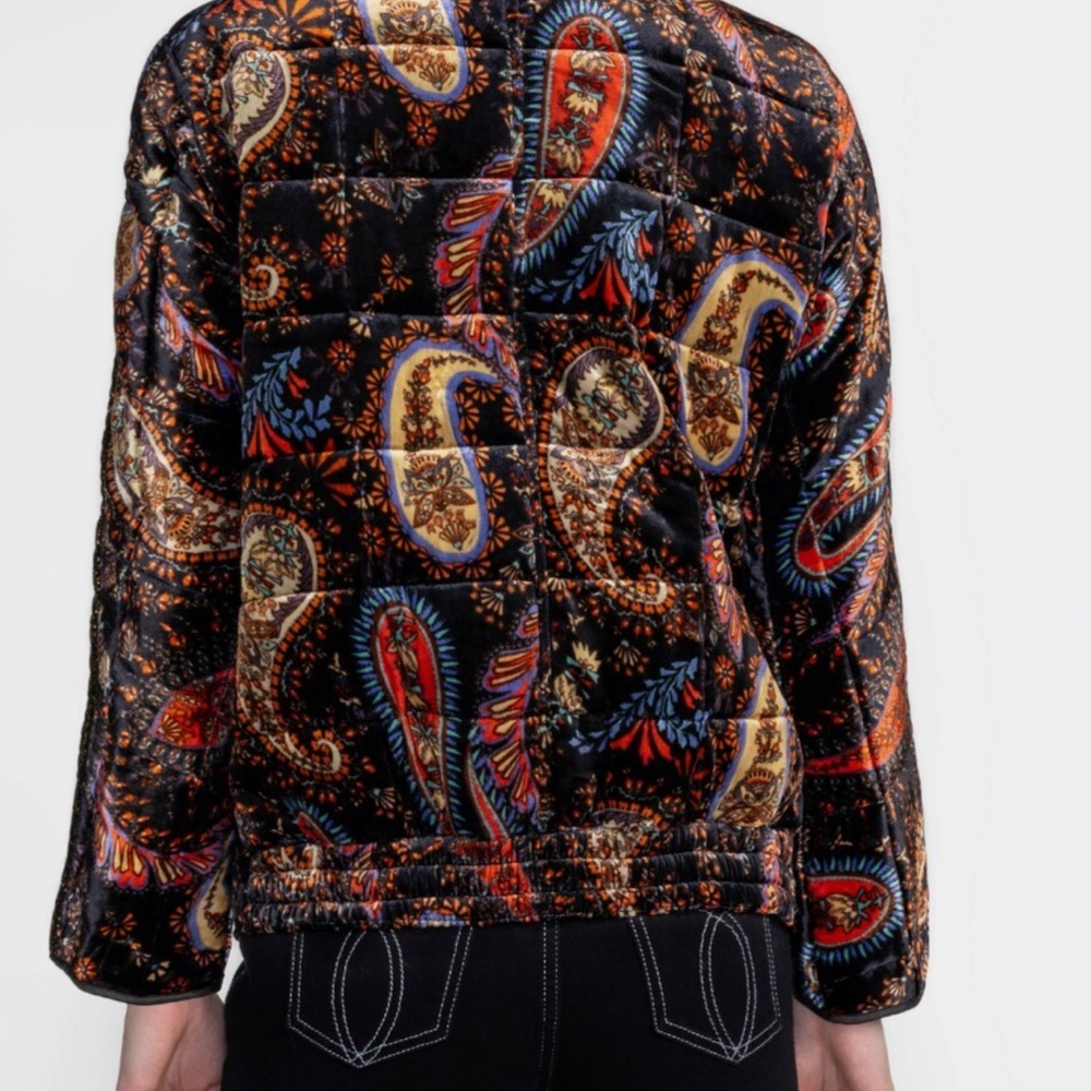 JOHNNY WAS DOLMAN QUILTED JACKET-SEZANA, Velvet Fabric. Size : Large (L ) NWT - Picture 3 of 14